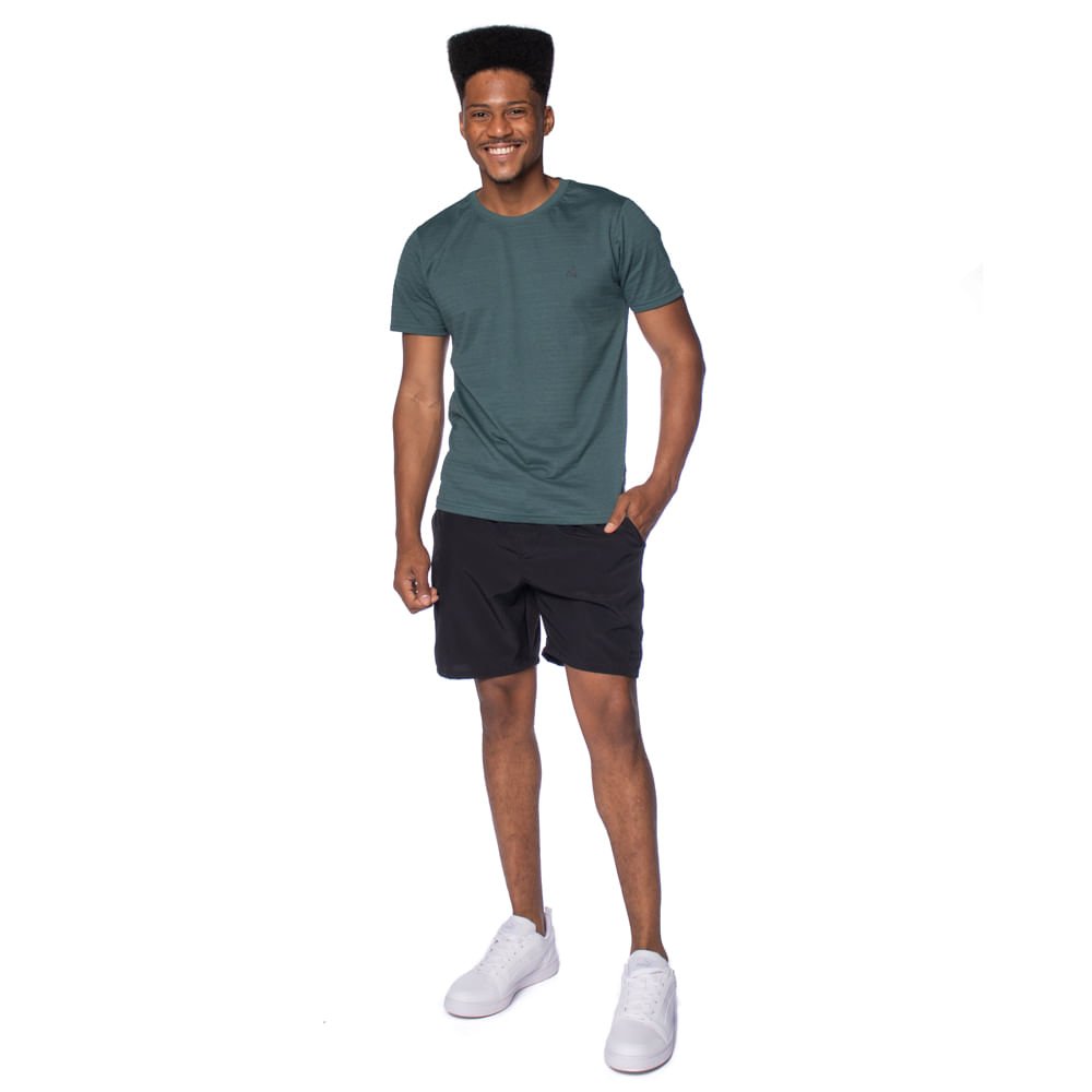 Camiseta Masculina Radical Style Texturizada Verde Escuro Verde Escuro 4