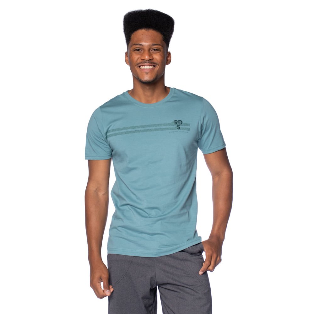 Camiseta Masculina Radical Style Estampa Listras Verde