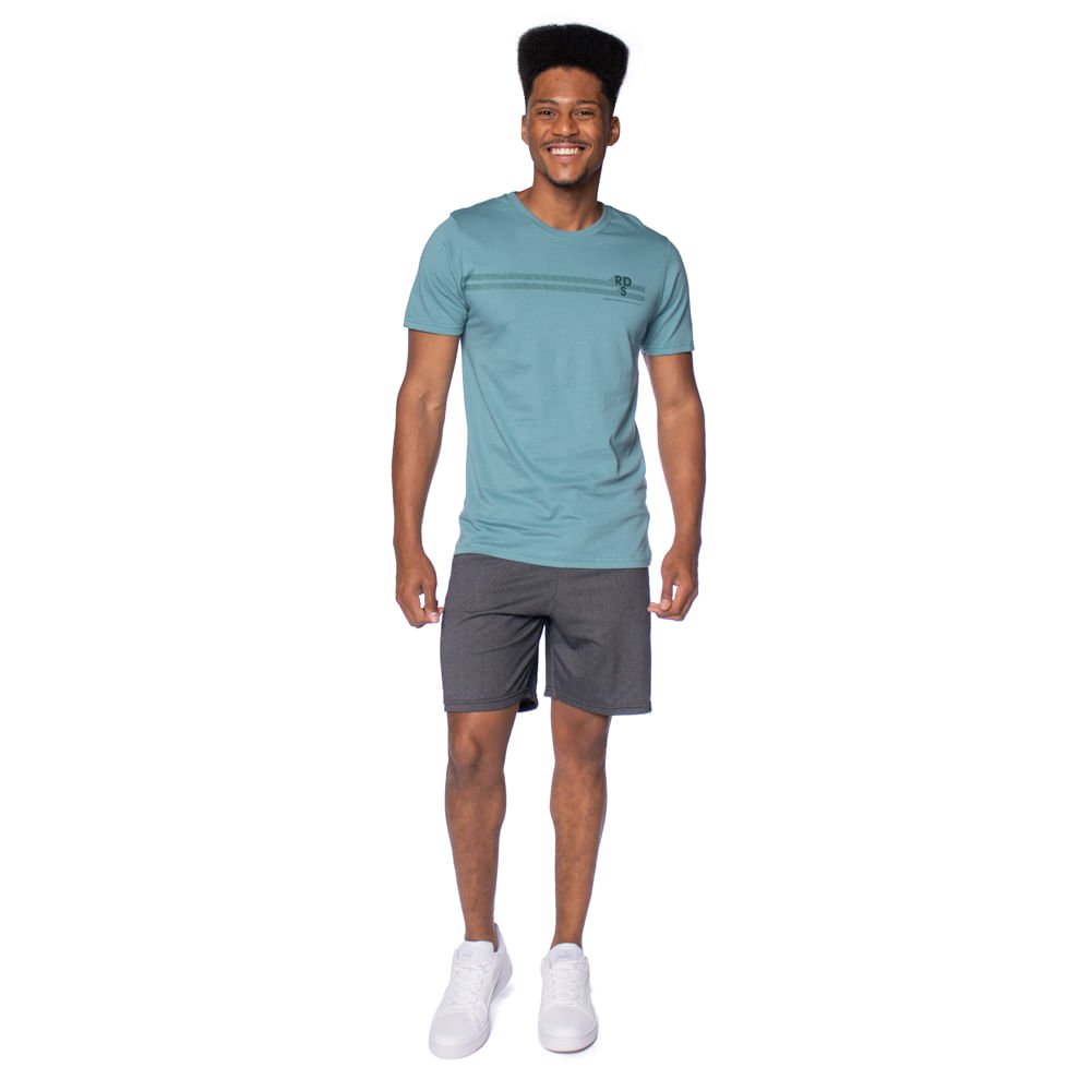 Camiseta Masculina Radical Style Estampa Listras Verde Verde 4
