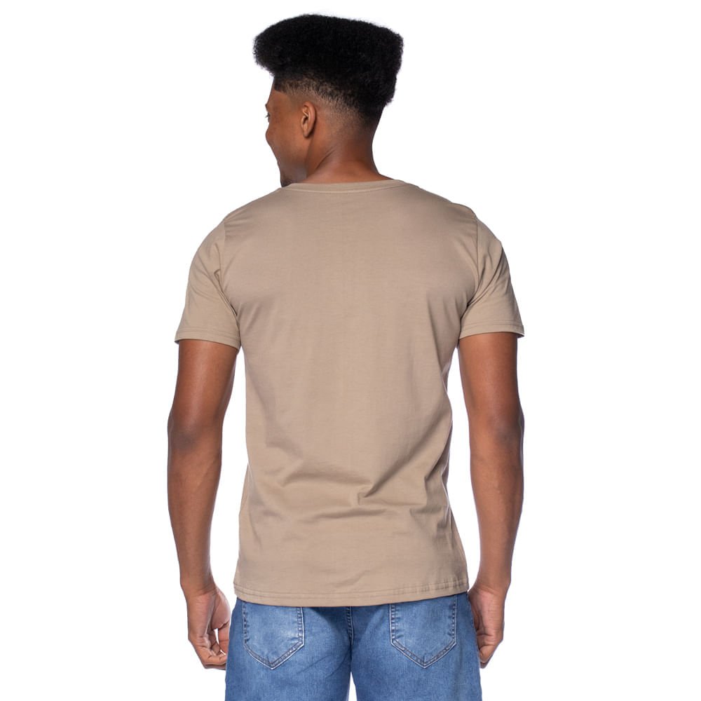 Camiseta Masculina Radical Style Lettering Marrom Claro Marrom Claro 2