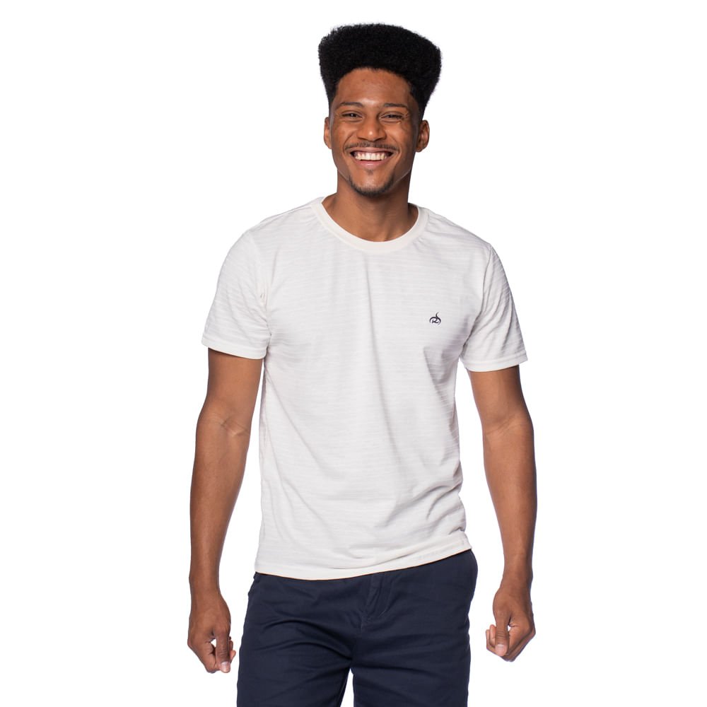 Camiseta Masculina Radical Style Texturizada Off White