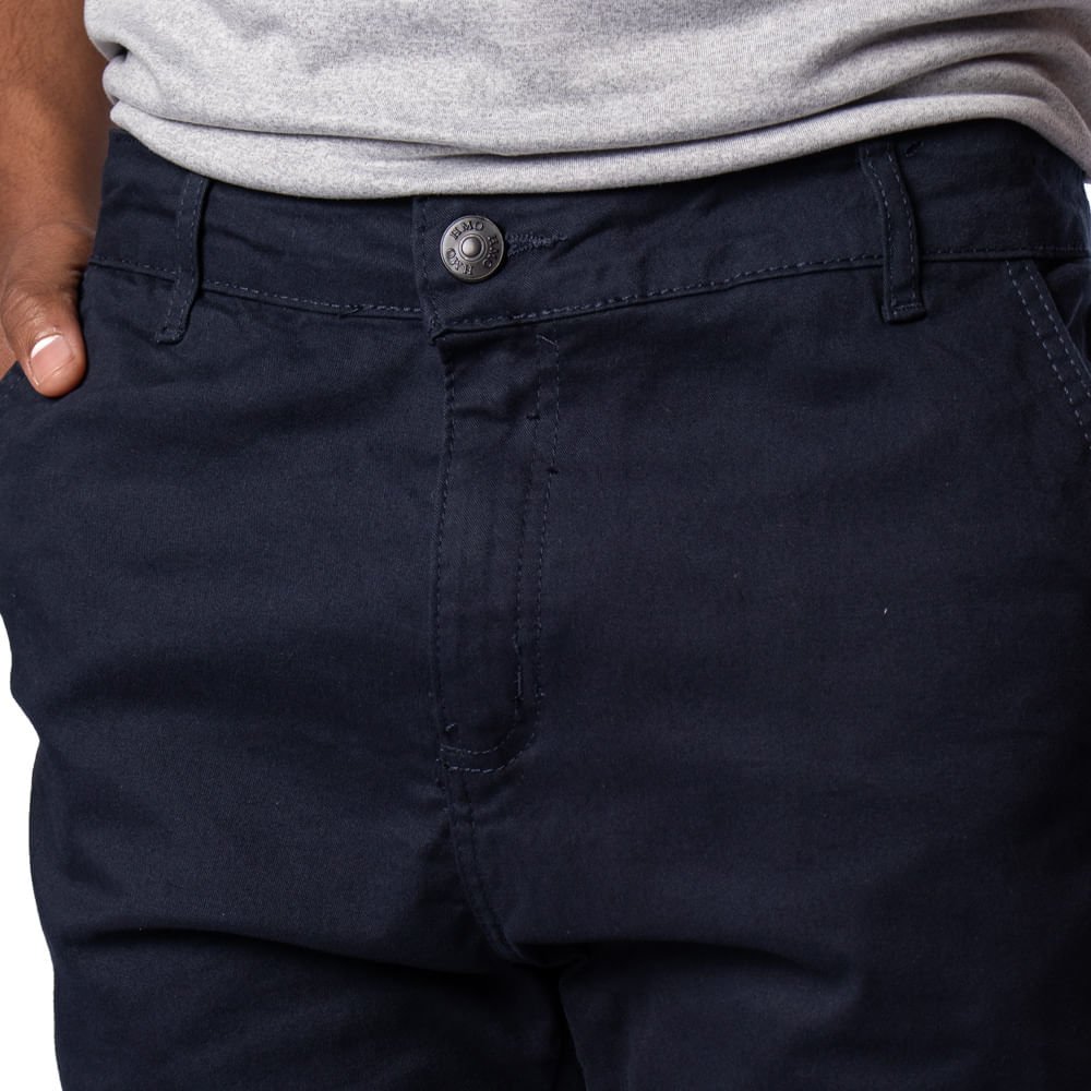 Calça de Sarja Masculina HMO Jeans Chino Marinho Marinho 3