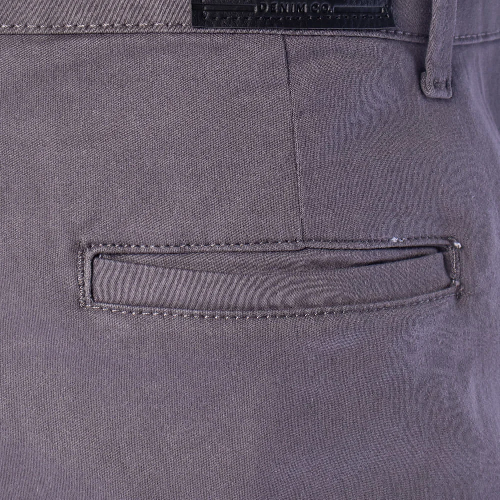 Calça Masculina HMO Sarja Ajustada Cintura Média Chumbo Chumbo 4