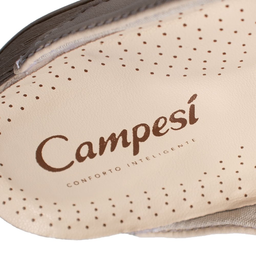 Tamanco Feminino Campesí com Enfeite Bege Bege 5