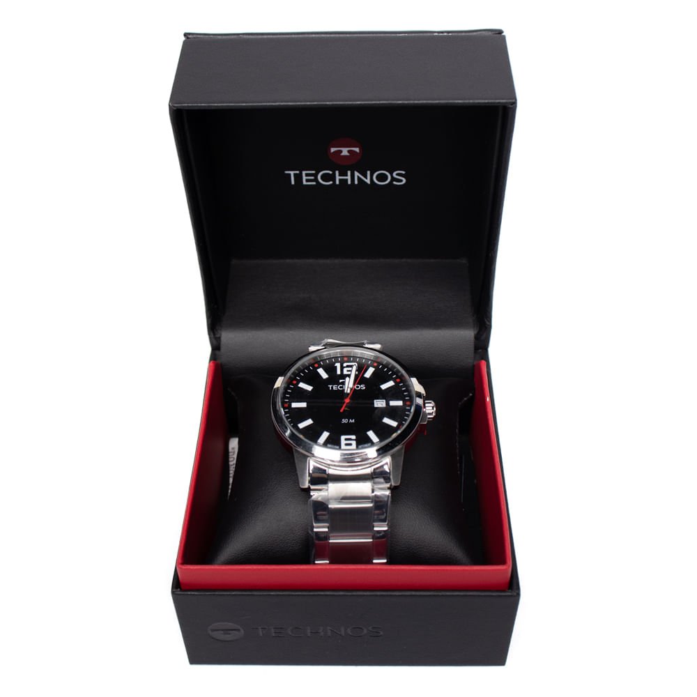 Relógio Masculino Technos Analógico 2115UP1P Prata Prata 4