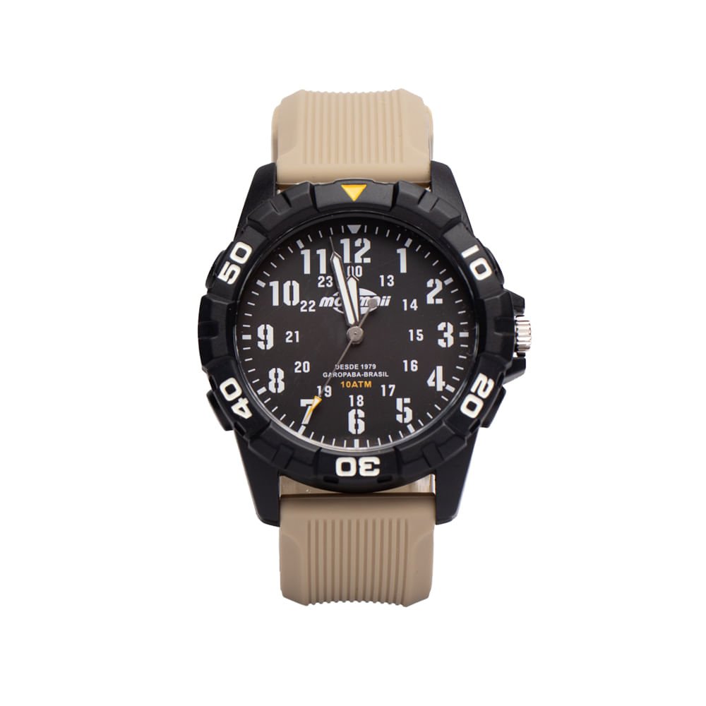 Relógio Masculino Mormaii Esportivo MOPC21JALMX Preto/Bege