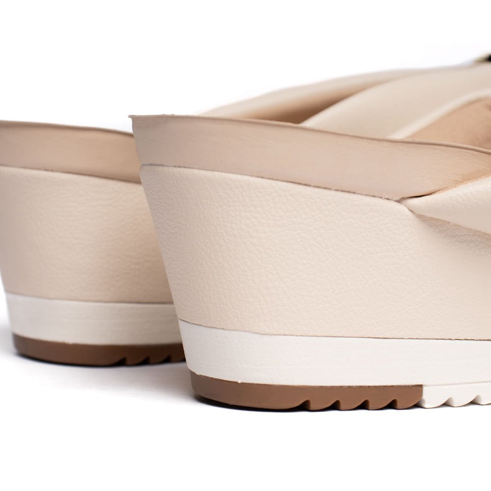 Tamanco Feminino Modare Napa Pedraria Creme Creme 6