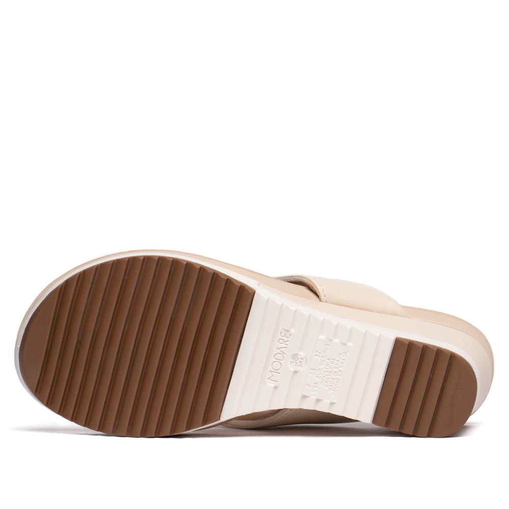 Tamanco Feminino Modare Napa Pedraria Creme Creme 2