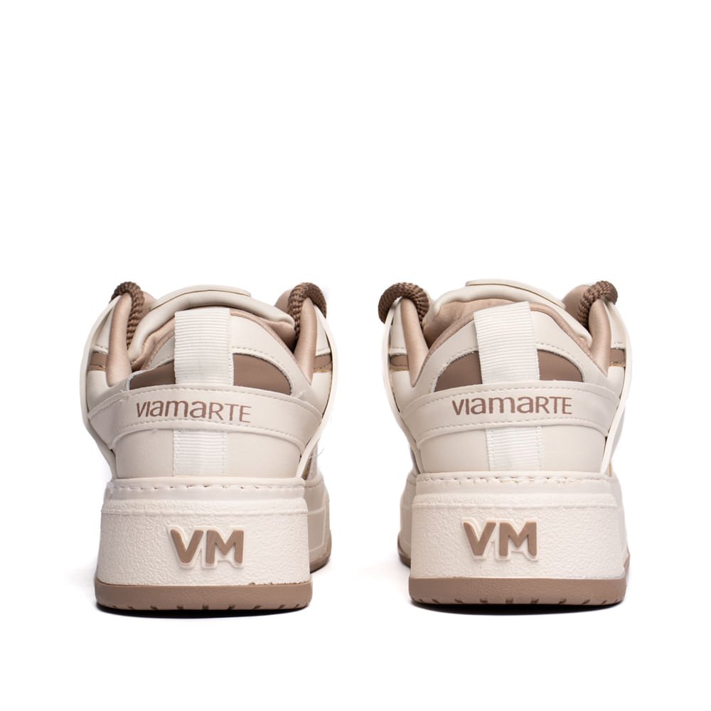 Tênis Feminino Via Marte Napa Bicolor Bege/Marrom Bege/Marrom 2