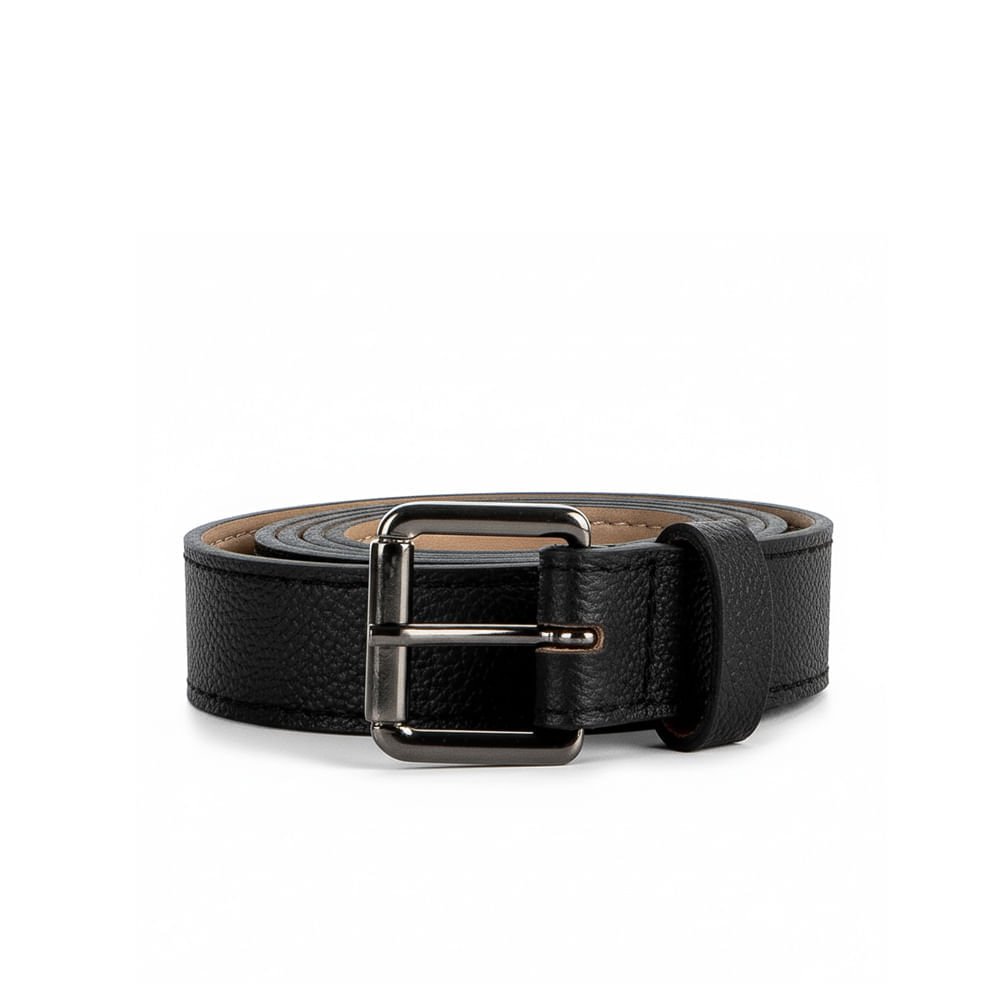 Cinto Feminino Dakota Couro CI005-0001 Fivela Quadrada Preto Preto 4