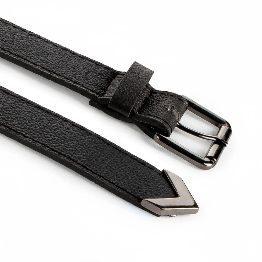 Cinto Feminino Dakota Couro CI005-0001 Fivela Quadrada Preto Preto 3