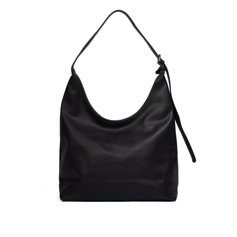 Bolsa Feminina Via Marte Tote Napa Aplicações Grande Preto Preto 2