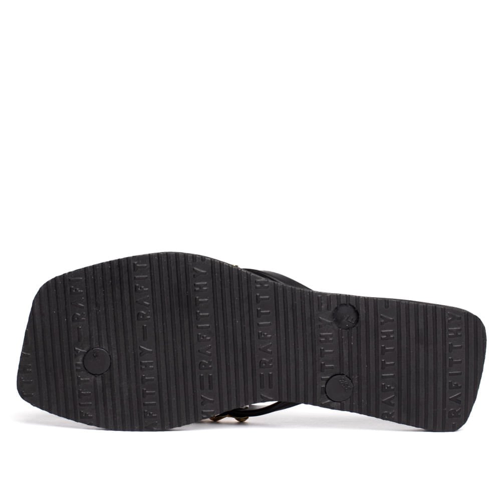 Chinelo Feminino Rafitthy Charm Preto/Dourado Preto/Dourado 3