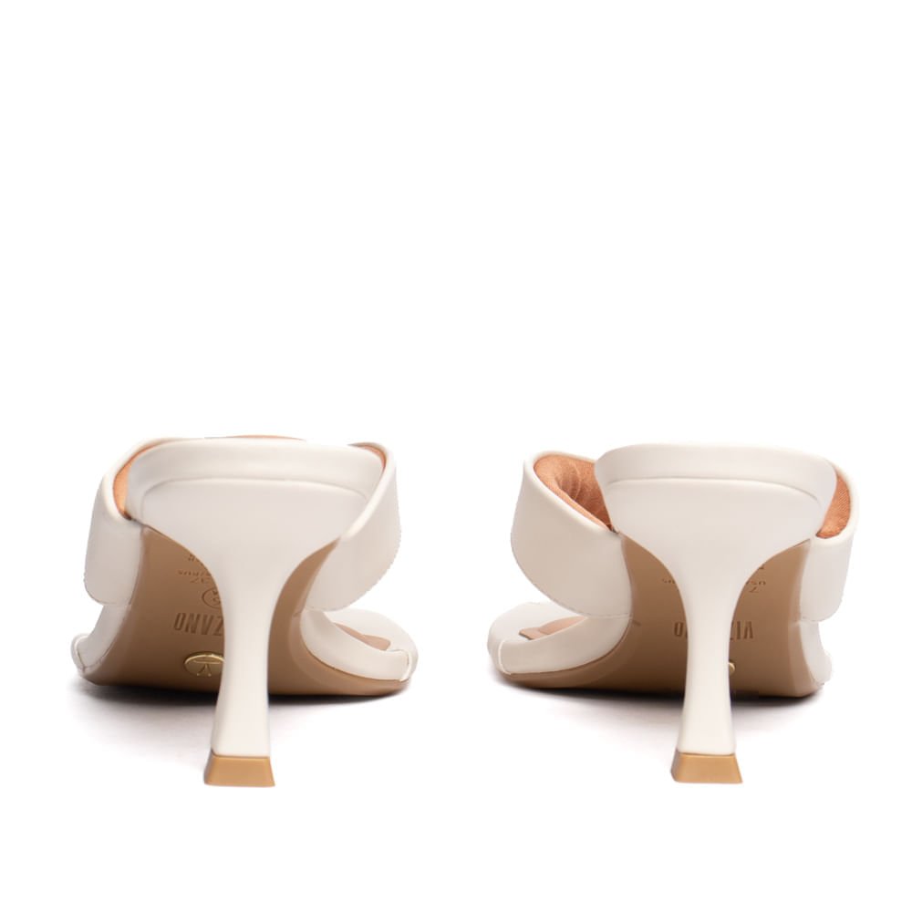 Tamanco Feminino Vizzano Salto Taça Tiras Largas Off White Off White 3
