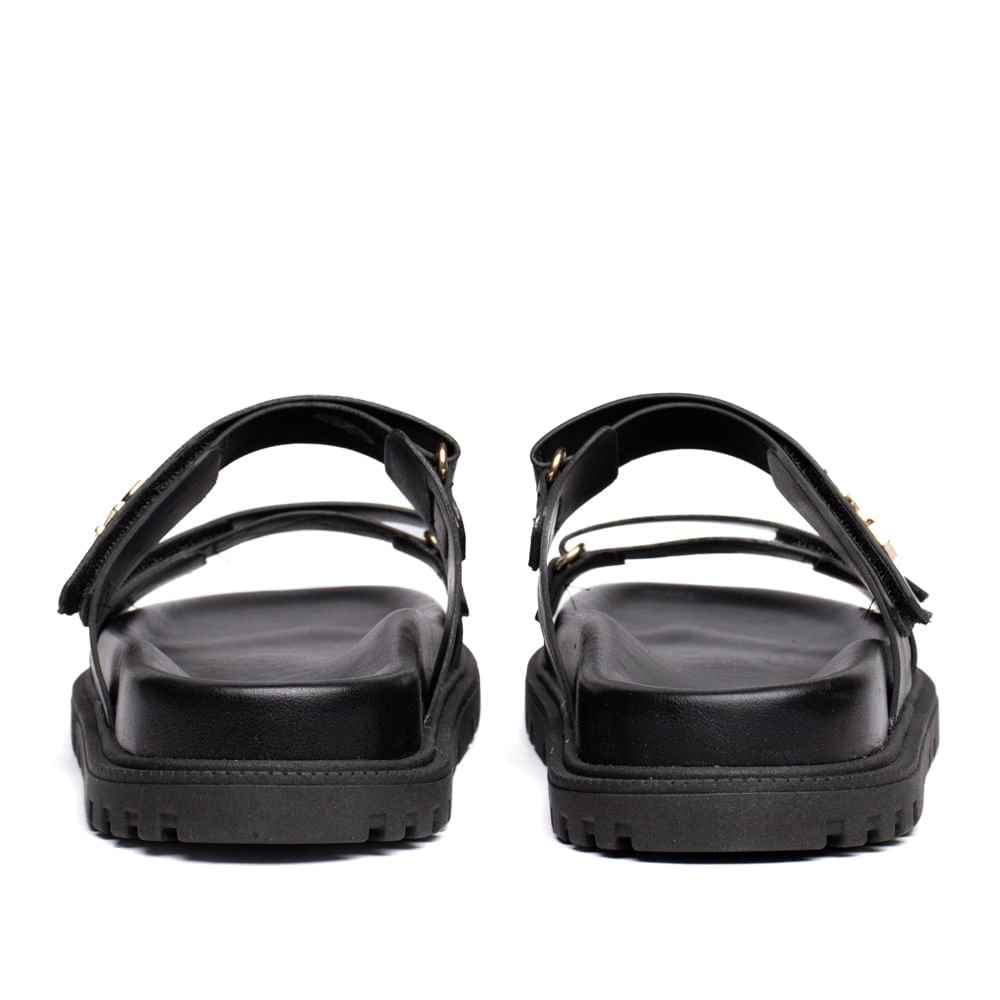 Chinelo Feminino Rafitthy Flatform Napa Burnished Preto Preto 4