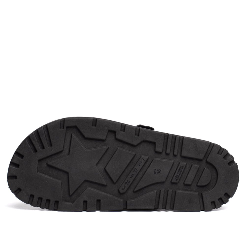 Chinelo Feminino Rafitthy Flatform Napa Burnished Preto Preto 3