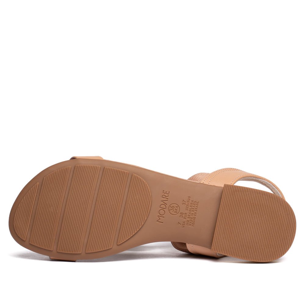 Sandália Feminina Modare Rasteira Napa Floather Nude Nude 2