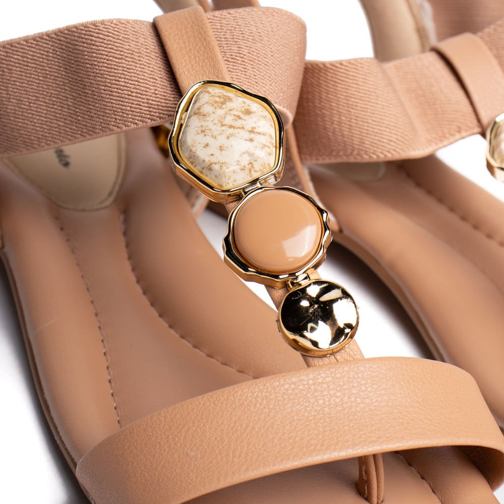 Sandália Feminina Modare Rasteira Napa Floather Nude Nude 4