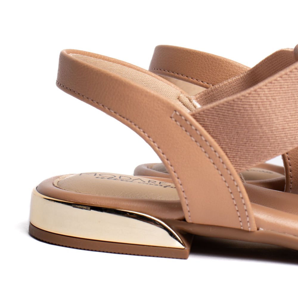 Sandália Feminina Modare Rasteira Napa Floather Nude Nude 5