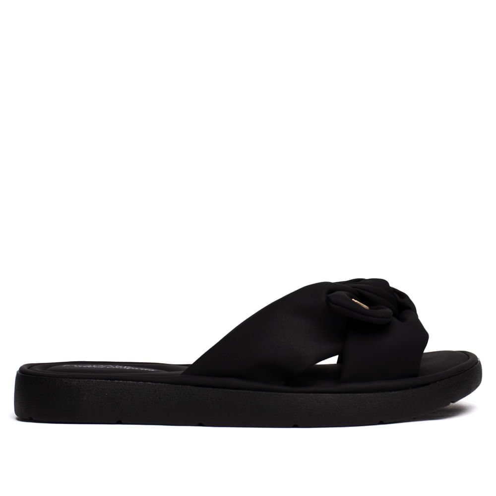 Sandália Rasteira Feminina Modare Ultra Conforto Soft Preto Preto 2