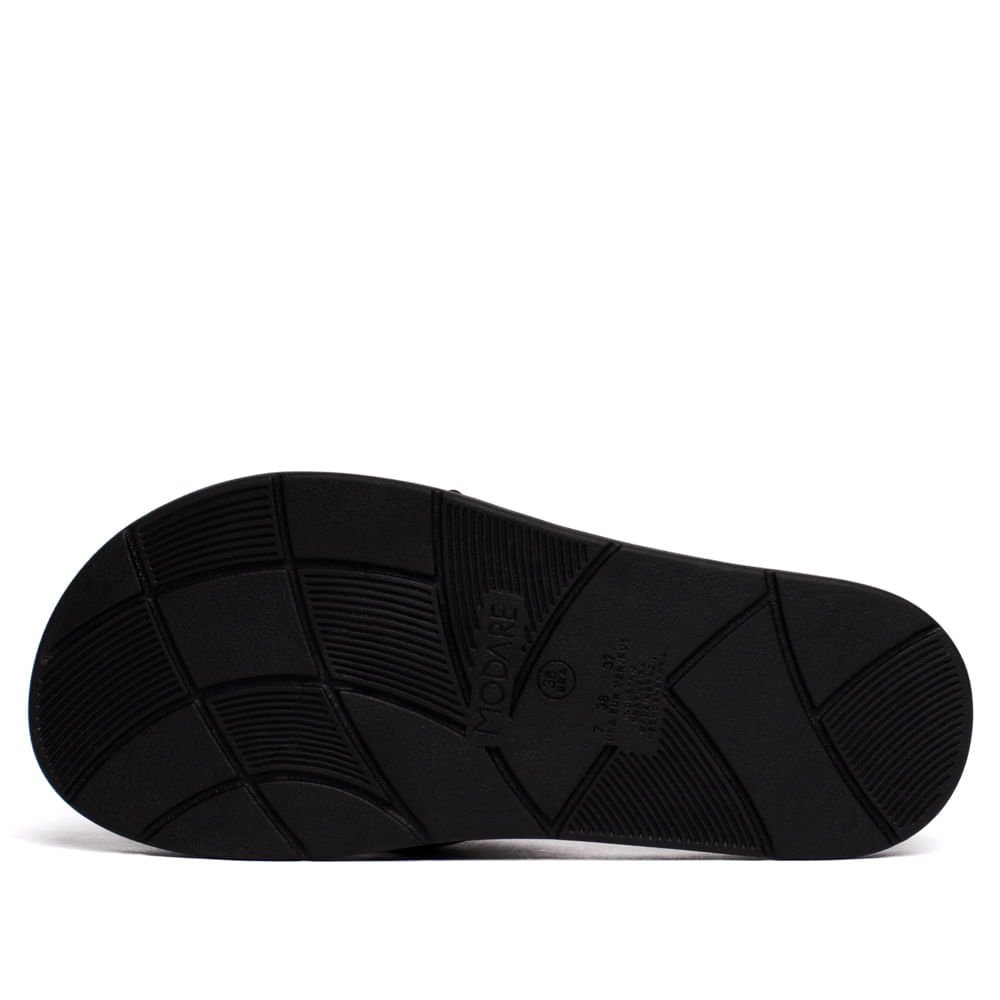 Sandália Rasteira Feminina Modare Ultra Conforto Soft Preto Preto 3