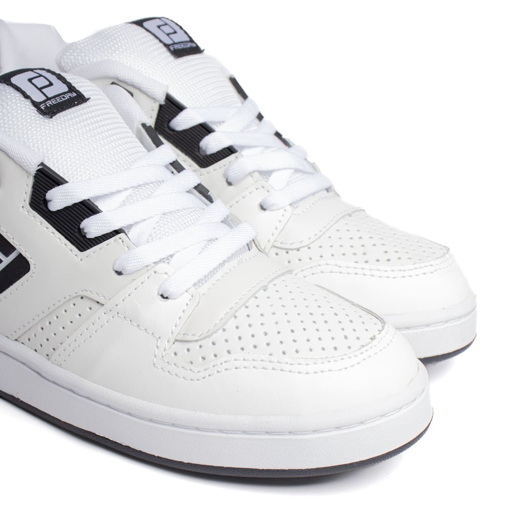 Tênis Masculino Freeday Casual Branco/Preto Branco 6