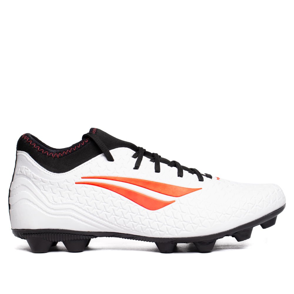 Chuteira Masculina Penalty S11 Locker XXI Branco/Laranja