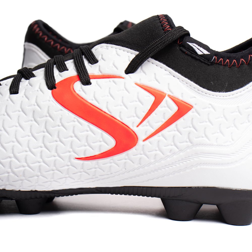 Chuteira Masculina Penalty S11 Locker XXI Branco/Laranja Branco 6