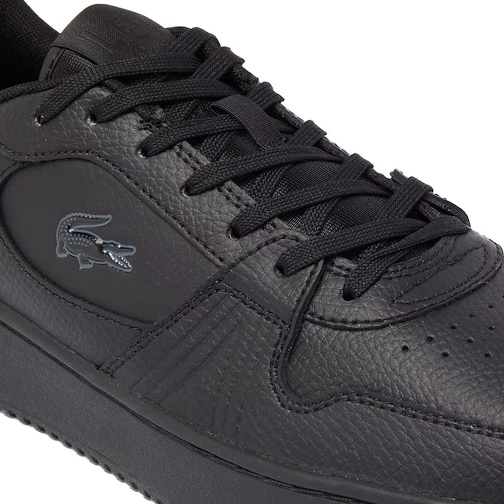 Tênis Masculino Lacoste L001 Set Couro Preto Preto 5
