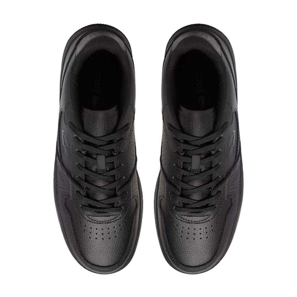 Tênis Masculino Lacoste L001 Set Couro Preto Preto 4
