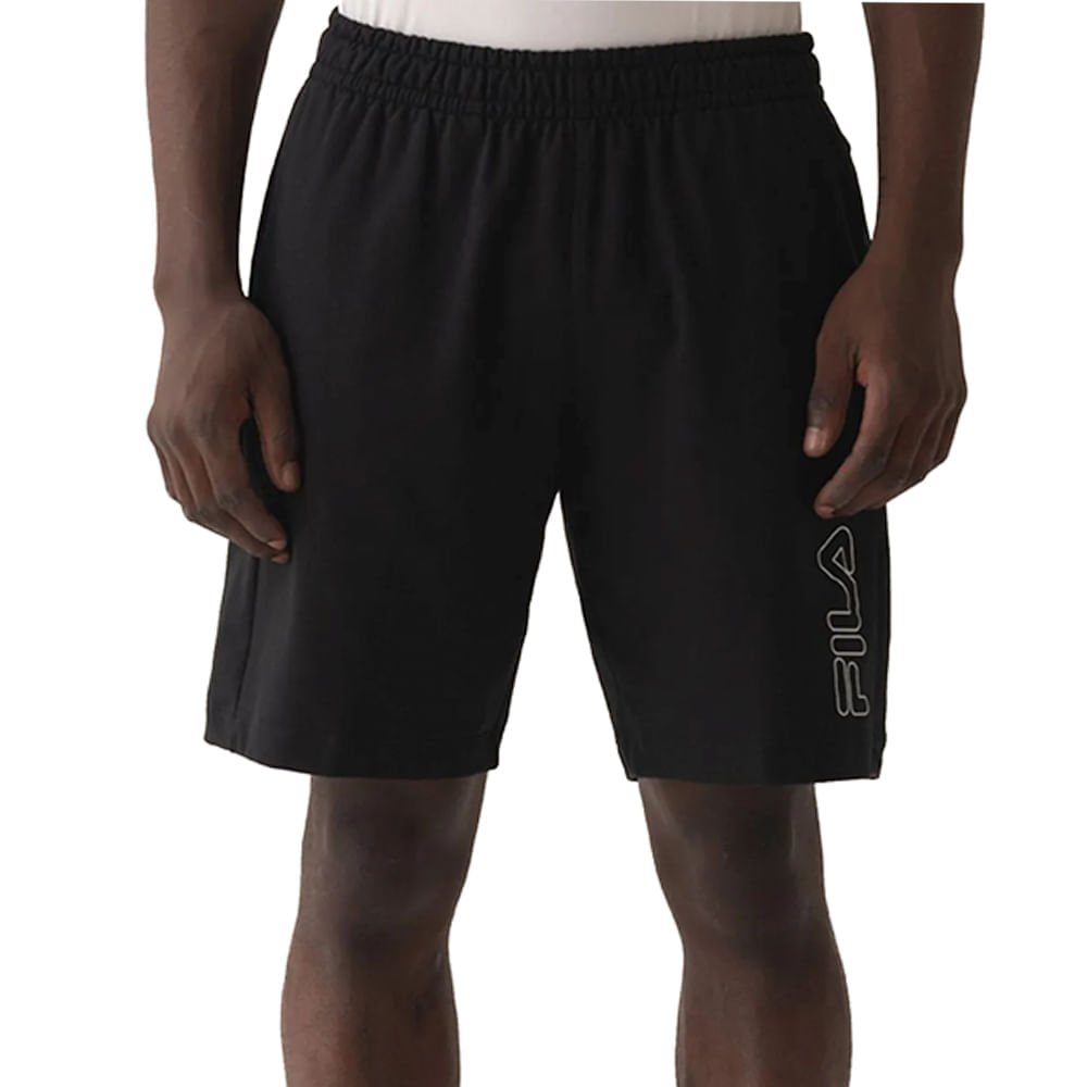 Bermuda Masculina Fila Outline Light Preto/Branco