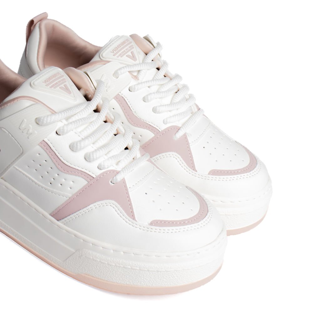 Tênis Feminino Via Marte Napa Soft Rosa Claro/Branco Branco 5