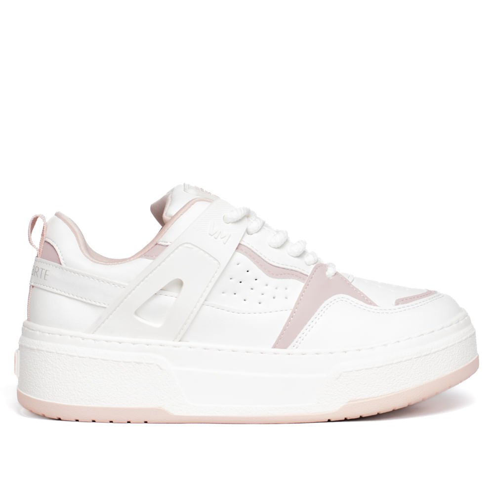 Tênis Feminino Via Marte Napa Soft Rosa Claro/Branco