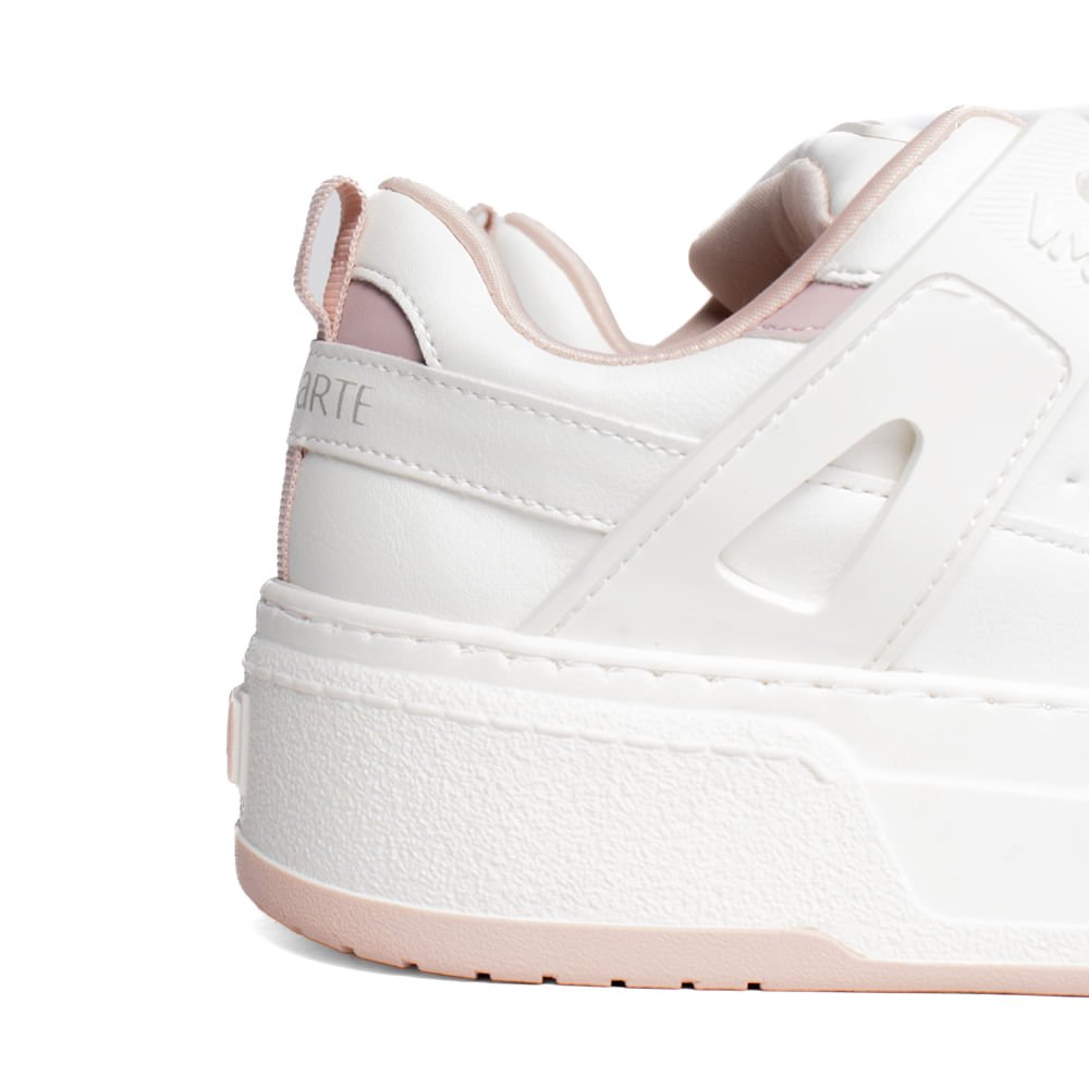Tênis Feminino Via Marte Napa Soft Rosa Claro/Branco Branco 6