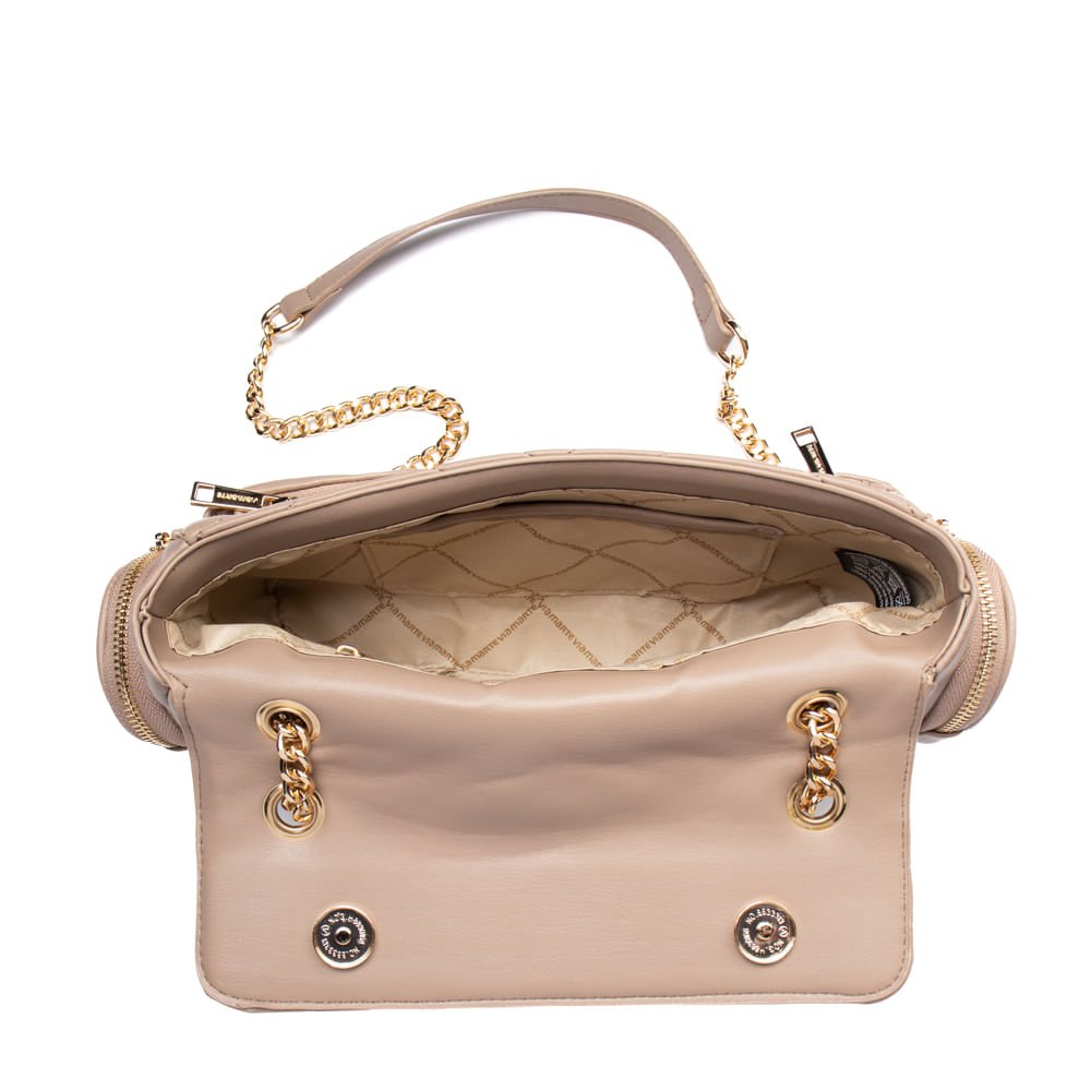Bolsa Feminina Via Marte Pequena Tiracolo Multipocket Bege Bege 5