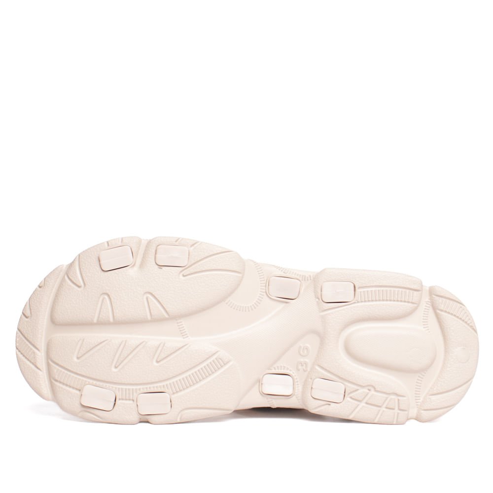 Sandália Feminina Mississipi Flatform Bege/Dourado Bege 2