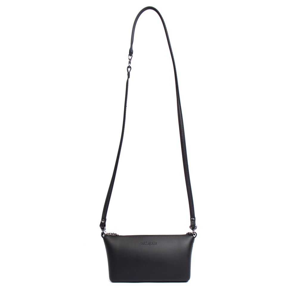 Bolsa Feminina Petite Jolie Pequena Transversal Preto Preto 6