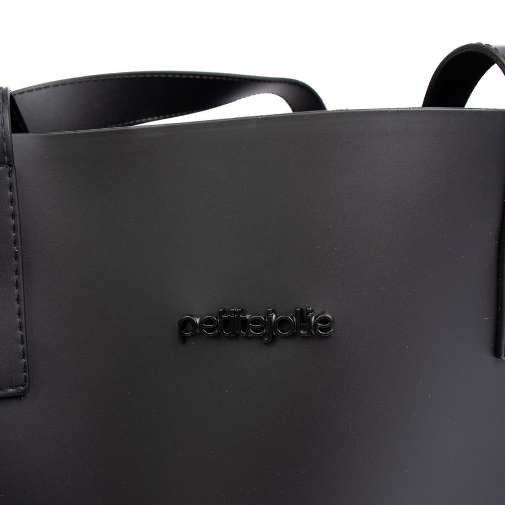 Bolsa Feminina Petite Jolie Tote Grande J-Lastic Preto Preto 4