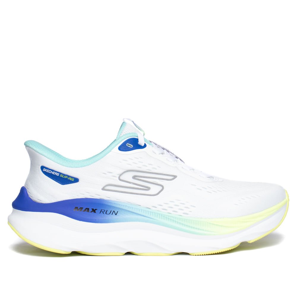 Tênis Feminino Skechers Max Run M-Strike Branco/Multi