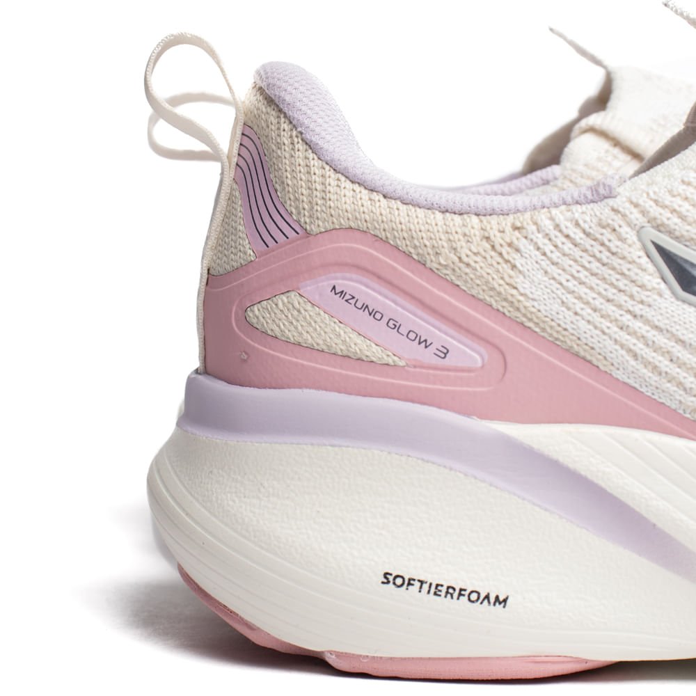Tênis Feminino Mizuno Glow 3 Knit Off White/Multi Off White 6