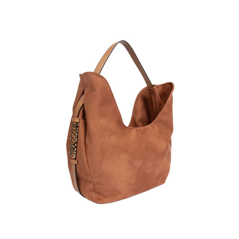 Bolsa Feminina Vizzano Baguete Grande Camurça Caramelo Caramelo 3