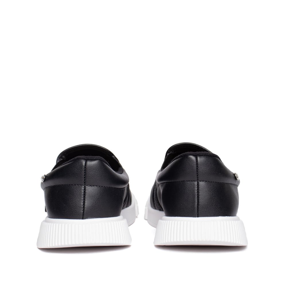 Tênis Feminino Moleca Slip On Napa Suprema Preto Preto 3