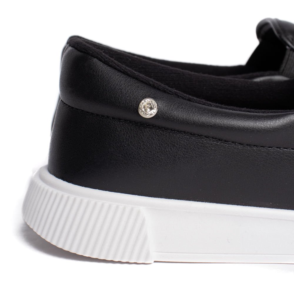 Tênis Feminino Moleca Slip On Napa Suprema Preto Preto 6