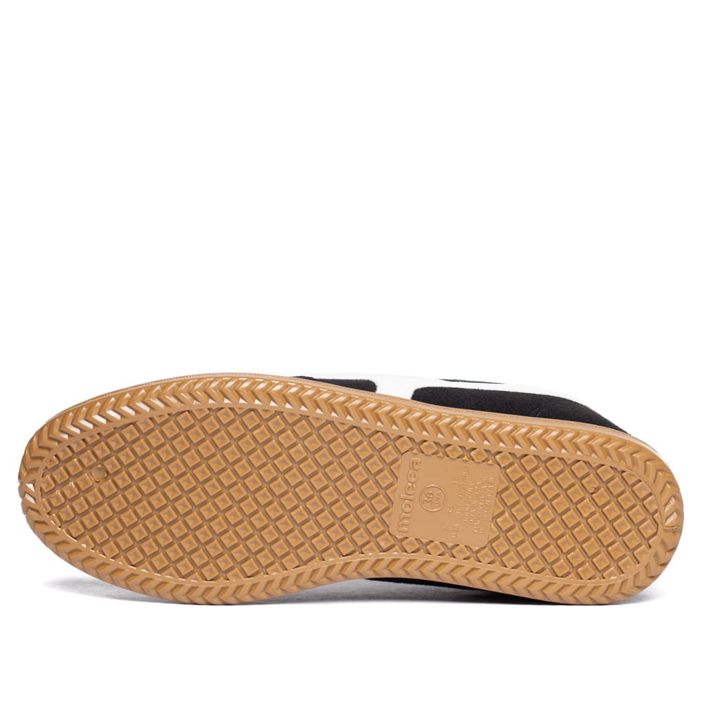Tênis Feminino Moleca Camurça Napa Preto/Branco Preto/Branco 2