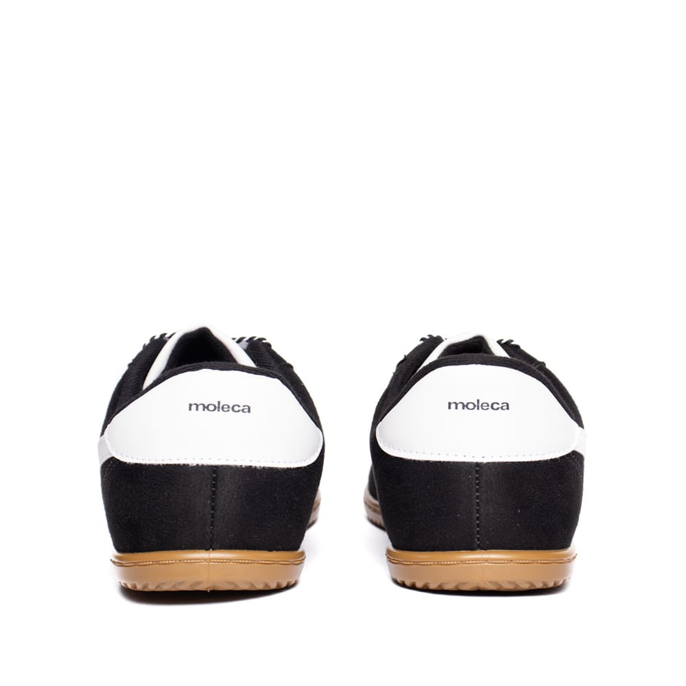 Tênis Feminino Moleca Camurça Napa Preto/Branco Preto/Branco 3
