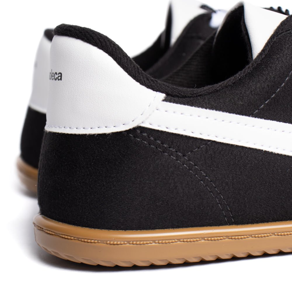 Tênis Feminino Moleca Camurça Napa Preto/Branco Preto/Branco 6