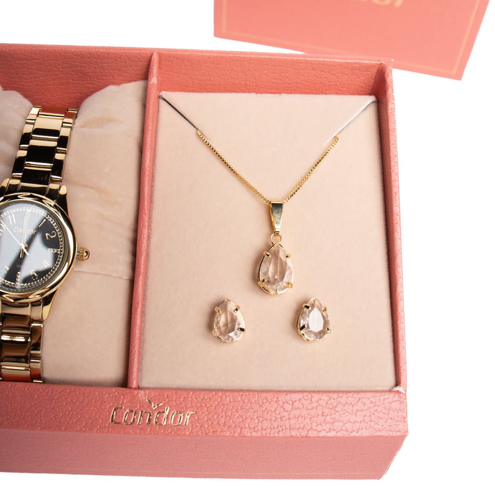 Relógio Feminino Condor CO2035NIO/K4P Kit Dourado Dourado 5