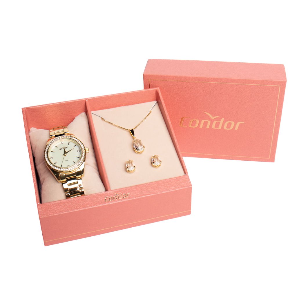 Relógio Feminino Condor CO2036MYW/K4X Kit Dourado Dourado 4