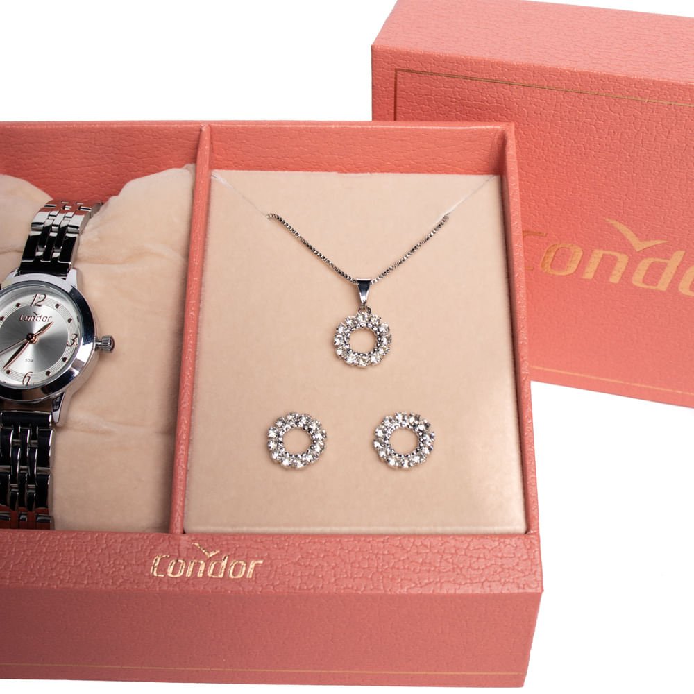 Relógio Feminino Condor CO2035NJK/K4K Kit Prata Prata 5