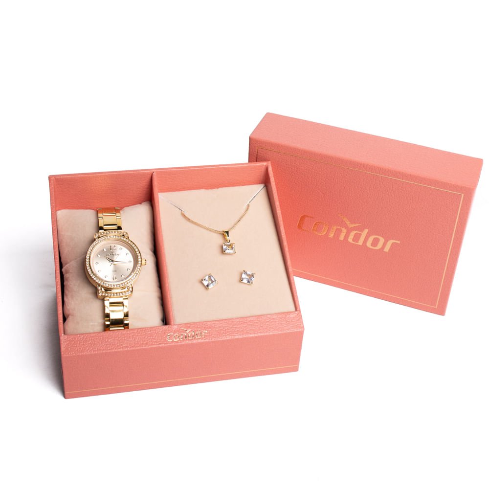 Relógio Feminino Condor CO2035NUW/K4J Kit Dourado Dourado 4